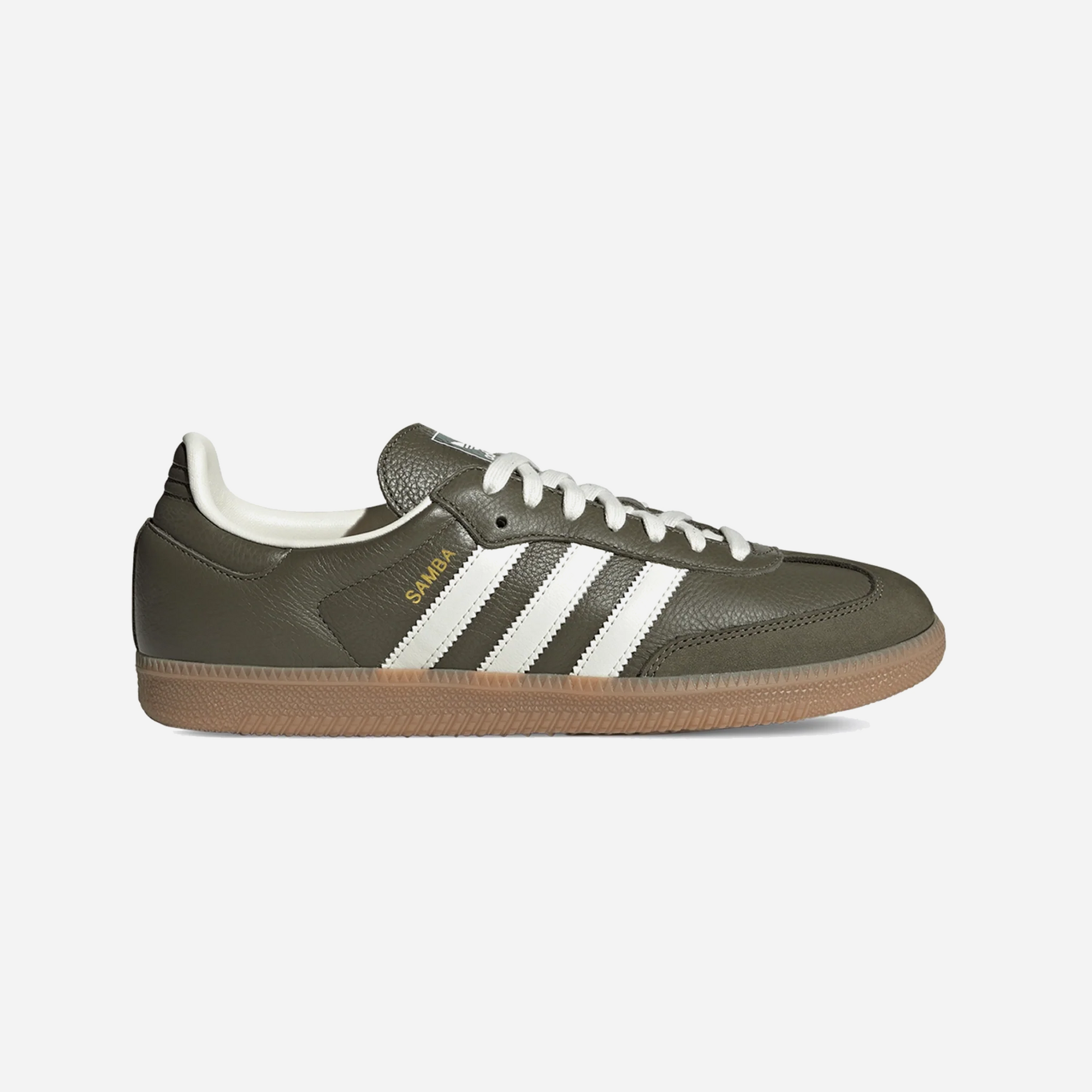 Adidas Originals Samba OG Medium Dark Khaki/Off White-Gum
