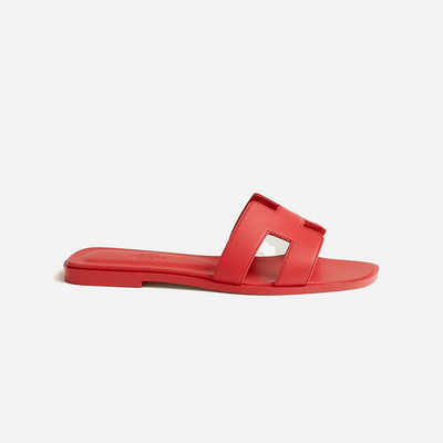 Hermes Oran sandal Rose Vermillon