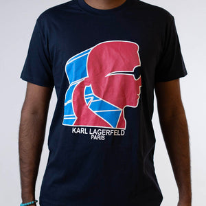 Karl Lagerfeld Preto Multicolor Navy Blue T-Shirt