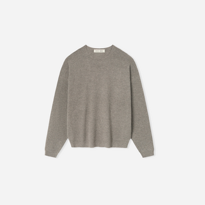 Fear Of God Essentials SS25 Waffle Crewneck Sweater- Homestead Heather