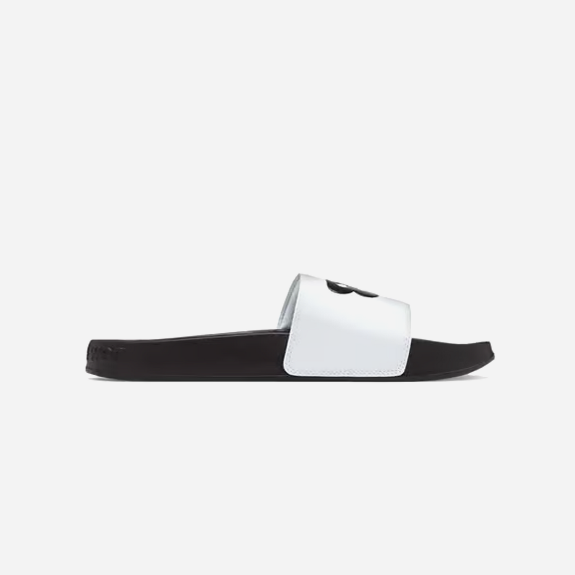 New Balance White Slides