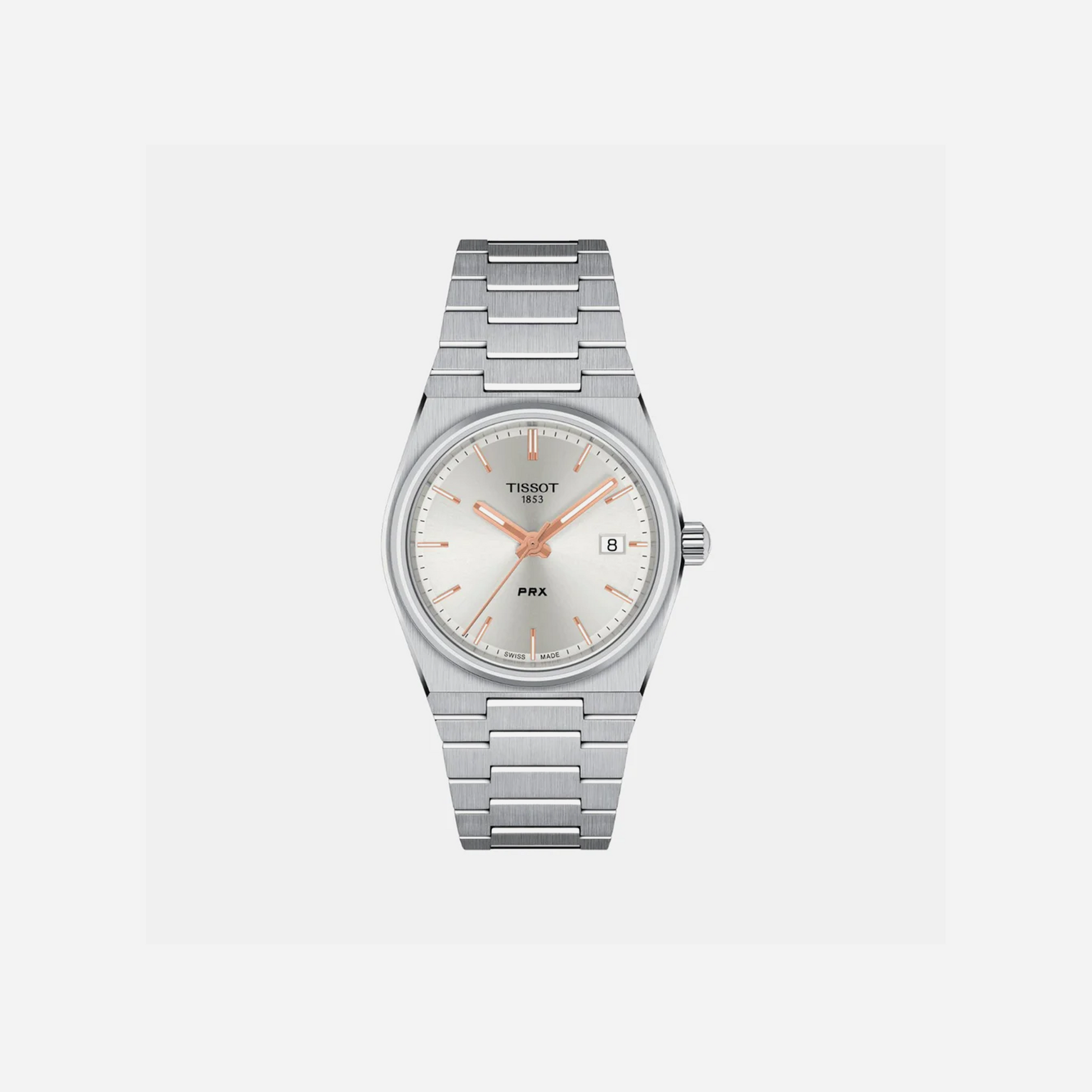 Tissot PRX 35mm Silver Dial Grey Stainless Steel Quartz Watch
