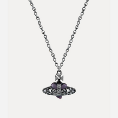 Vivienne Westwood Man. Diamante Heart Pendant Necklace