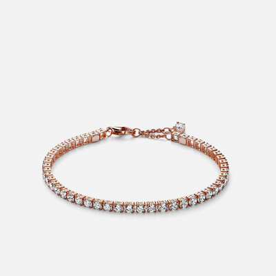 Pandora Sparkling Tennis Bracelet Rose Gold Plated