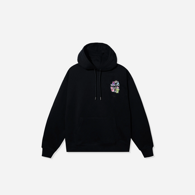 Anti Social Social Club Reflective Embroidered 2025 Club Hoodie Black