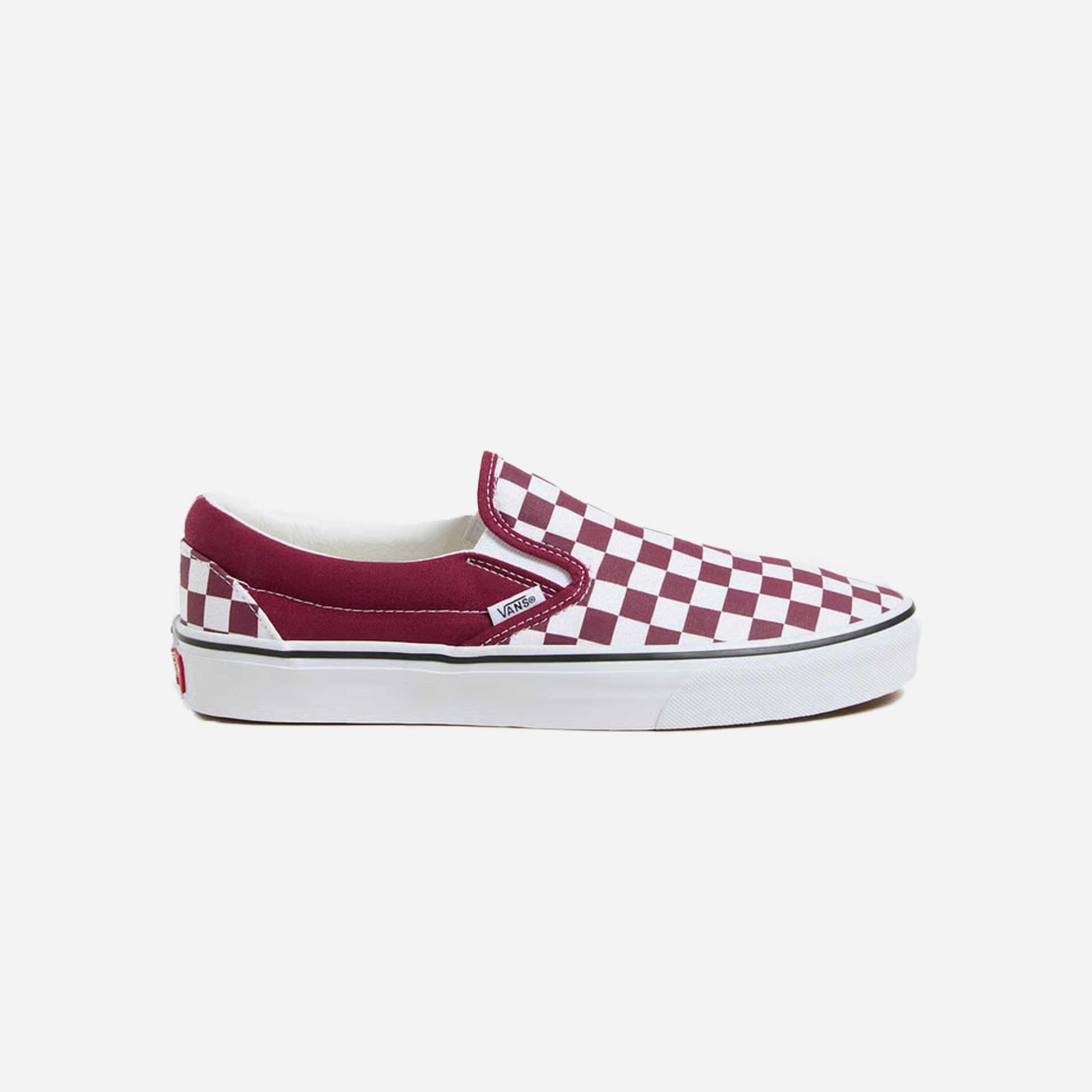 Vans Classic Slip-On Checkerboard Shoe Rhododendron Red / White