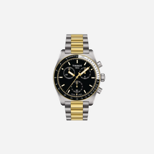 Tissot PR516 Chronograph Black Dial 40mm Grey and Yellow Gold PVD Bracelet Quartz Watch