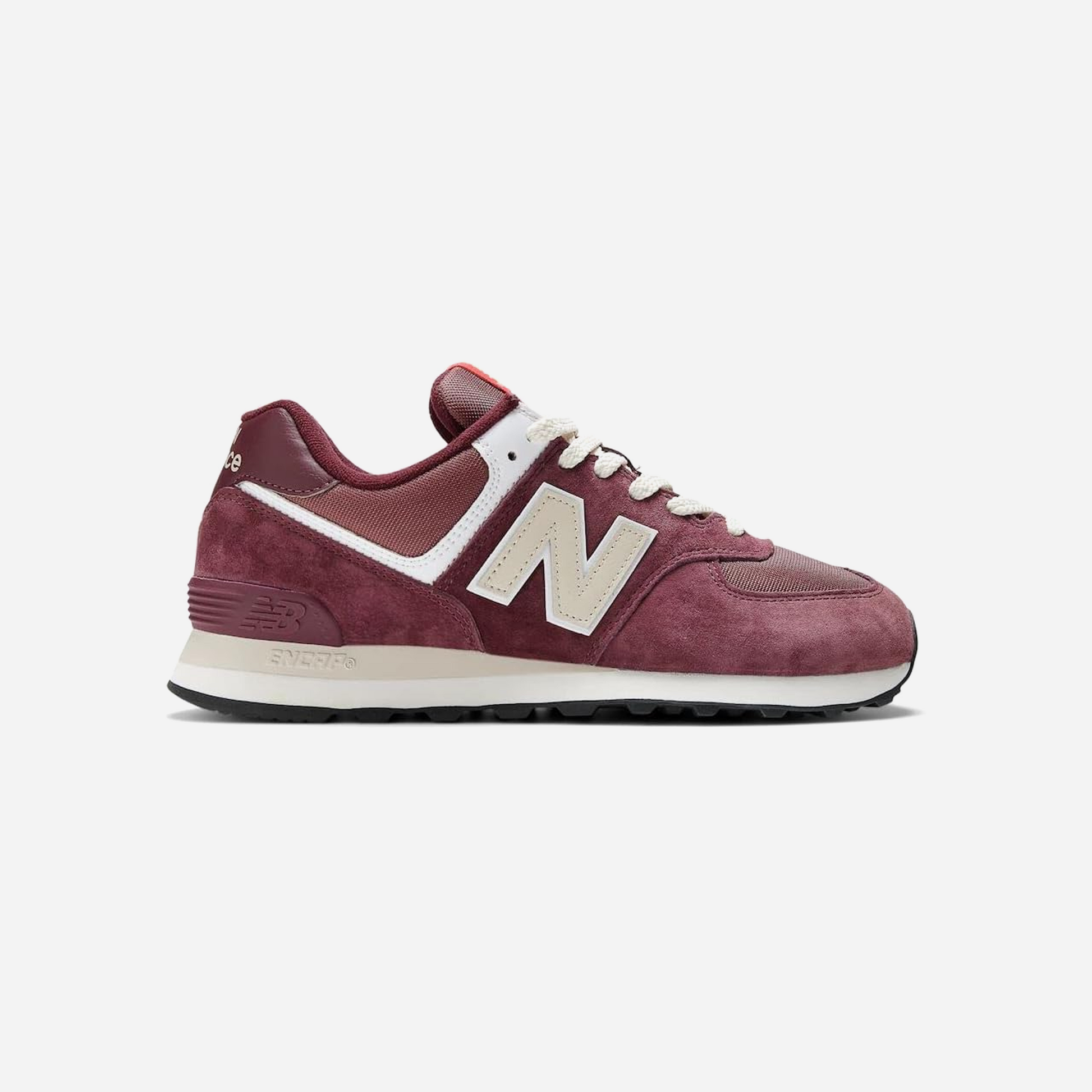 New Balance 574 Suede Maroon Grey