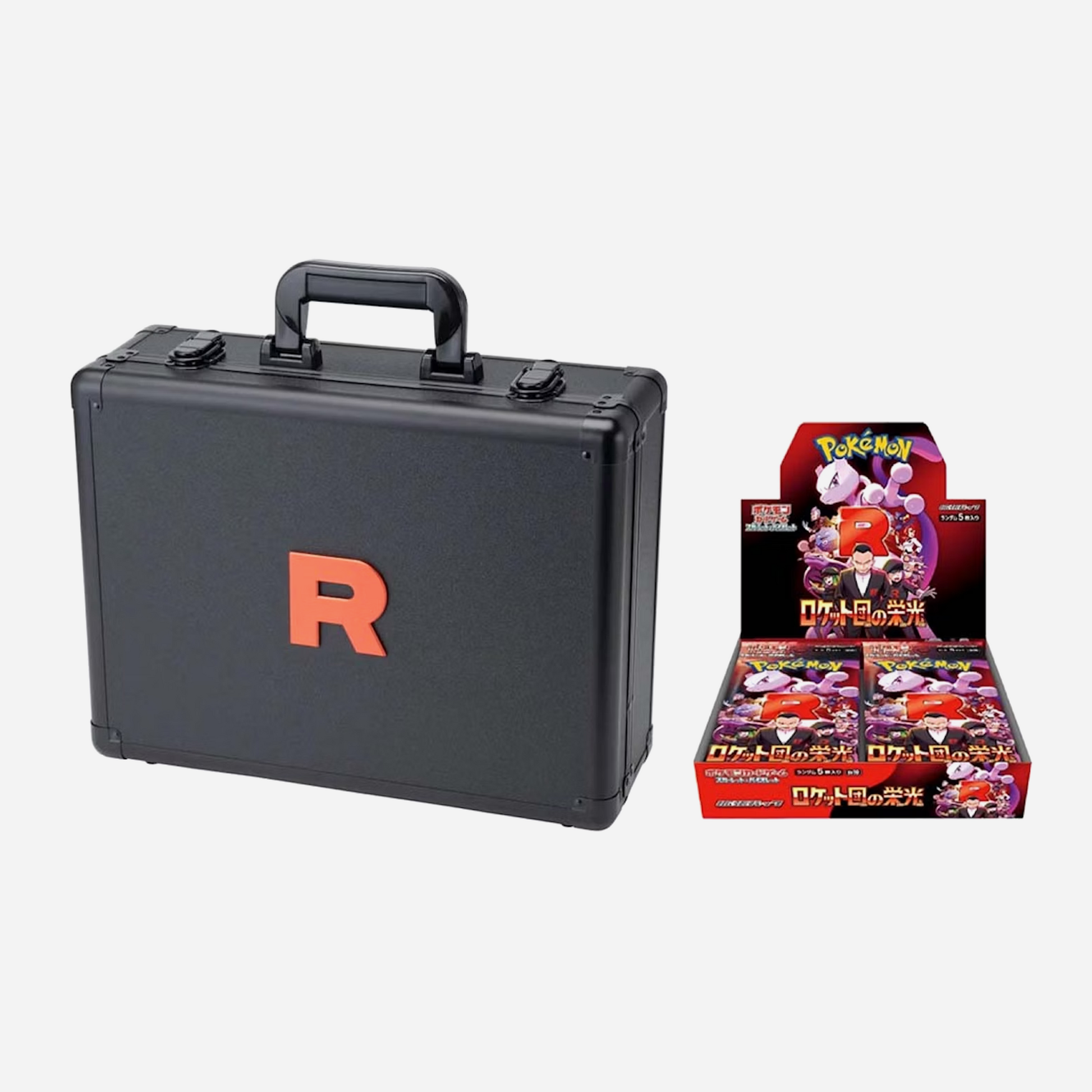 2025 Pokemon Scarlet & Violet Glory of the Rocket Team Attache Case Set with Booster Box