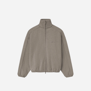 Fear Of God Essentials SS25 Modern Fleece Track Jacket With Piping - Homestead Heather