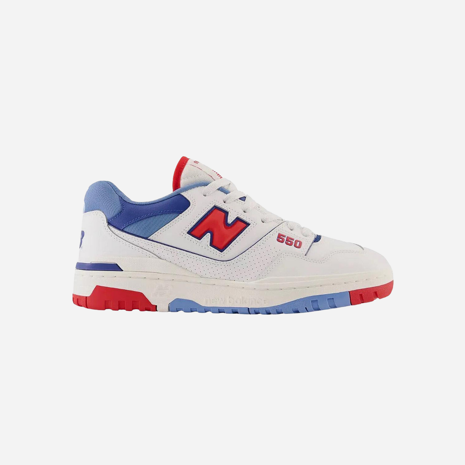 New Balance 550 White True Red Atlantic Blue