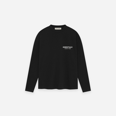 Fear Of God Essentials SS25 Classic Long Sleeve Tee Jet Black
