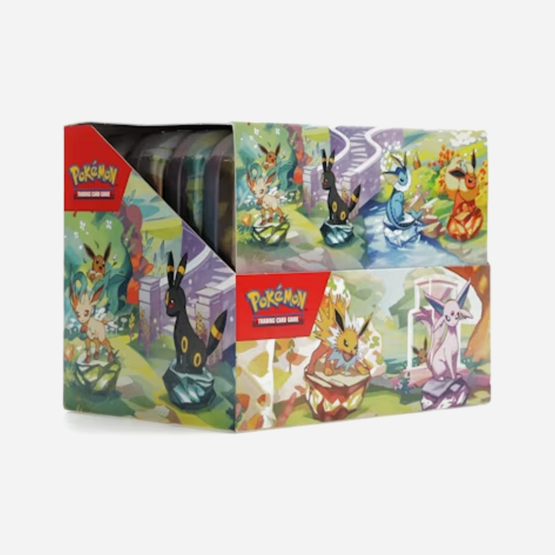 Pokemon Scarlet & Violet Prismatic Evolutions 8 Tin Mini Display