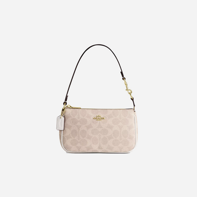 COACH Nolita 19 In Signature Canvas Gold/Sand/Chalk