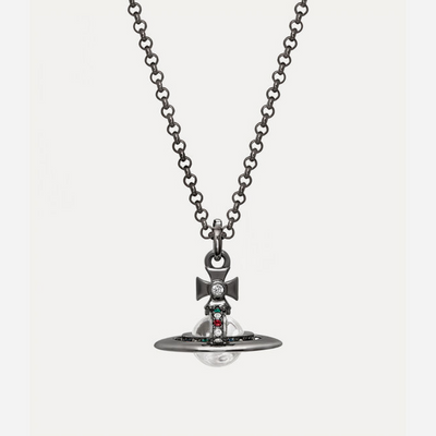 Vivienne Westwood New Tiny Orb Pendant Necklace Ruthenium