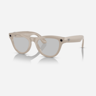 Ray-Ban Meta Skyler Chalk Grey Clear-Sapphire Transition Lens