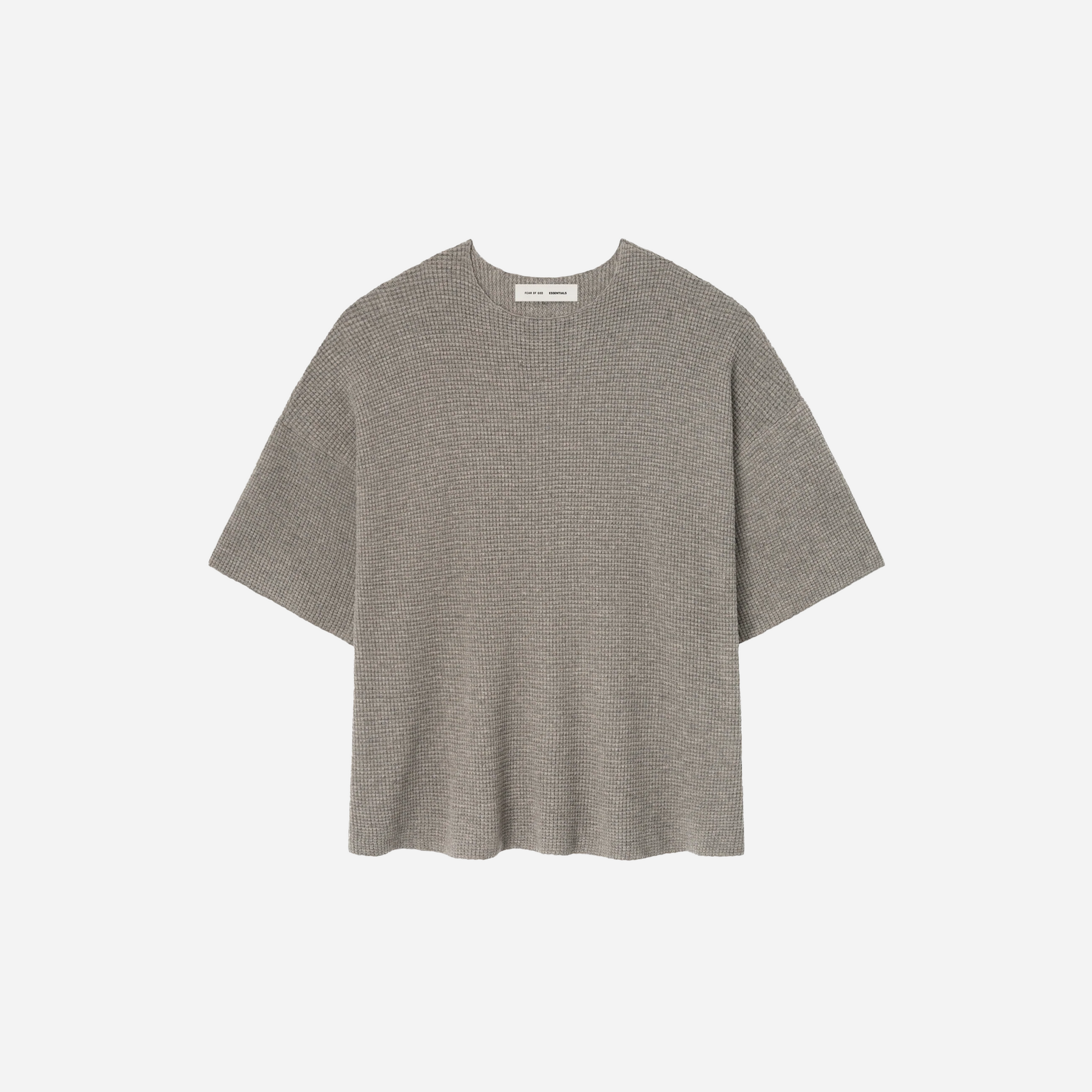 Fear Of God Essentials SS25 Waffle Short Sleeve Sweater- Homestead Heather