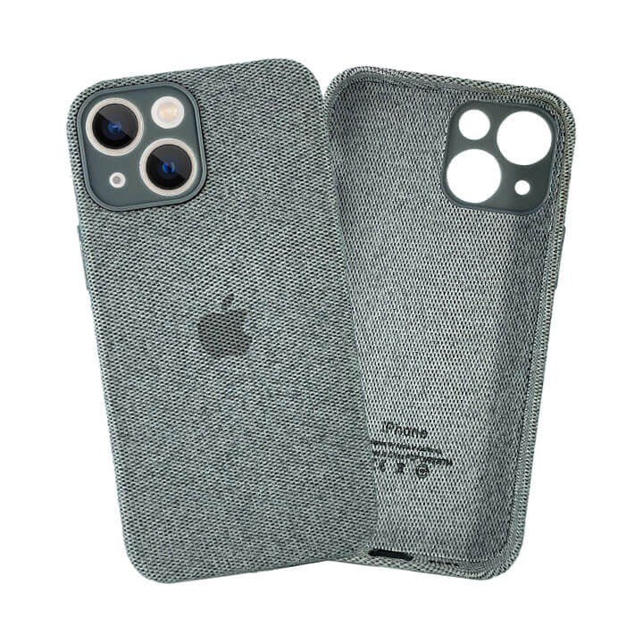 iPhone 13 Fabric Case - Light Grey