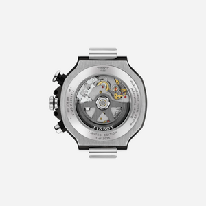 Tissot T-Race MotoGP Black Silicone Strap Transparent Dial 45mm Automatic Chronograph Watch (2025)