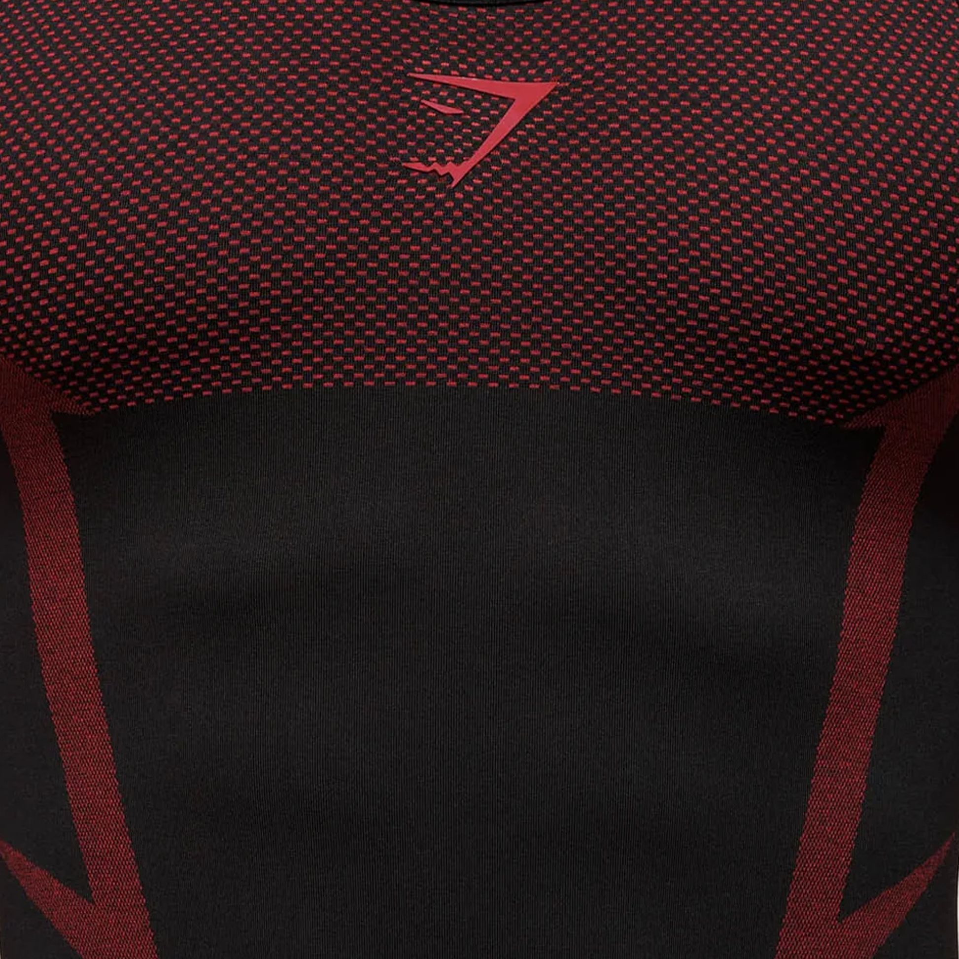 GYMSHARK Onyx 5.0 Seamless Singlet Black/Carmine Red