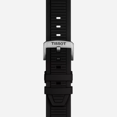 Tissot T-Race MotoGP Black Silicone Strap Transparent Dial 45mm Automatic Chronograph Watch (2025)