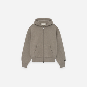 Fear Of God Essentials SS25 Classic Full Zip  Up Hoodie Homestead Heather