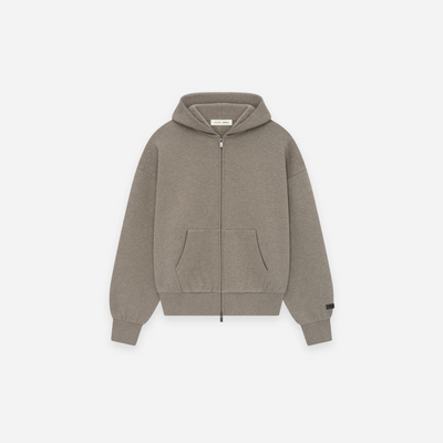 Fear Of God Essentials SS25 Classic Full Zip  Up Hoodie Homestead Heather