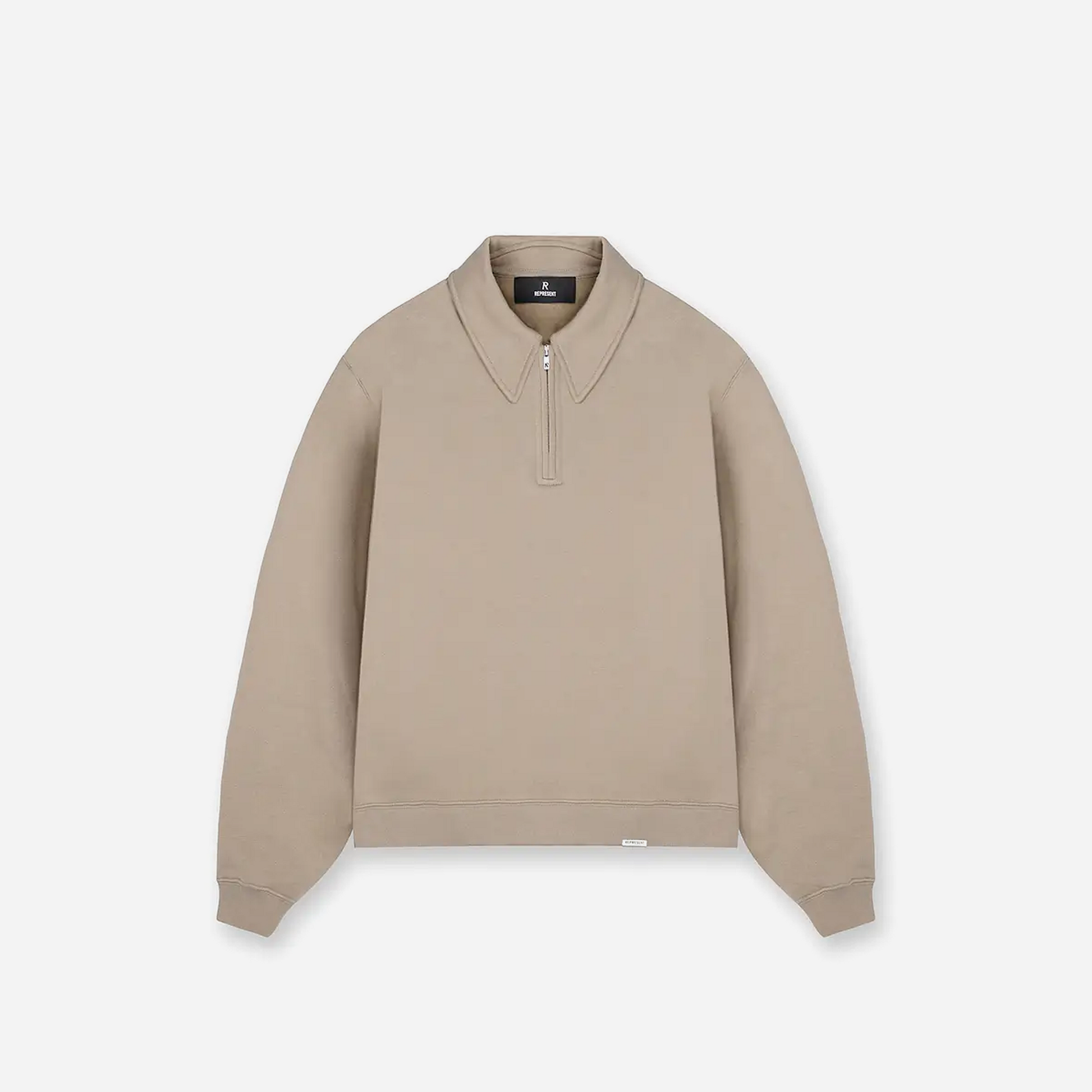 REPRESENT SS25 Initial Boxy Quarter Zip Dune