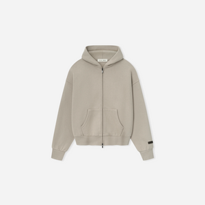 Fear Of God Essentials SS25 Classic Fleece Zip-Up Hoodie- Timber