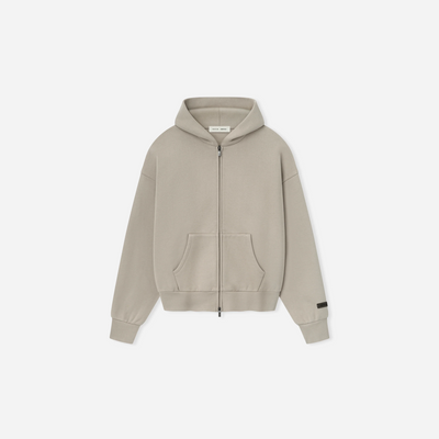 Fear Of God Essentials SS25 Classic Fleece Zip-Up Hoodie- Timber