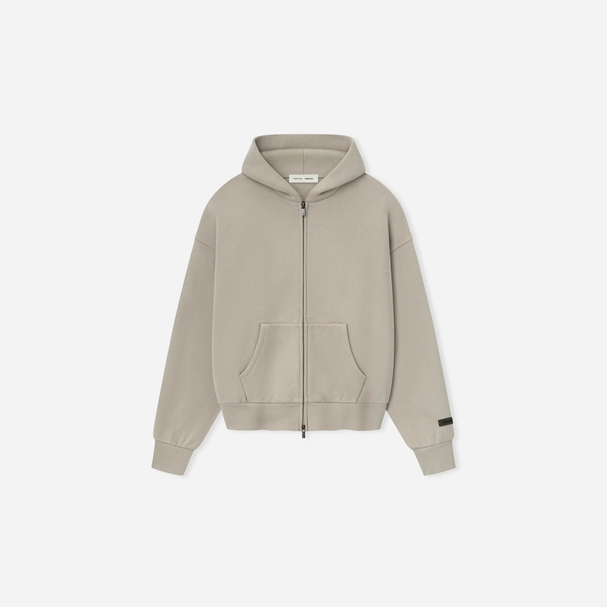 Fear Of God Essentials SS25 Classic Fleece Zip-Up Hoodie- Timber