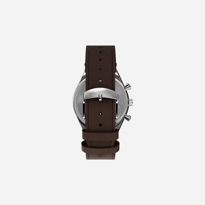 Q Timex 40mm Leather Strap Brown / Rose Gold Watch