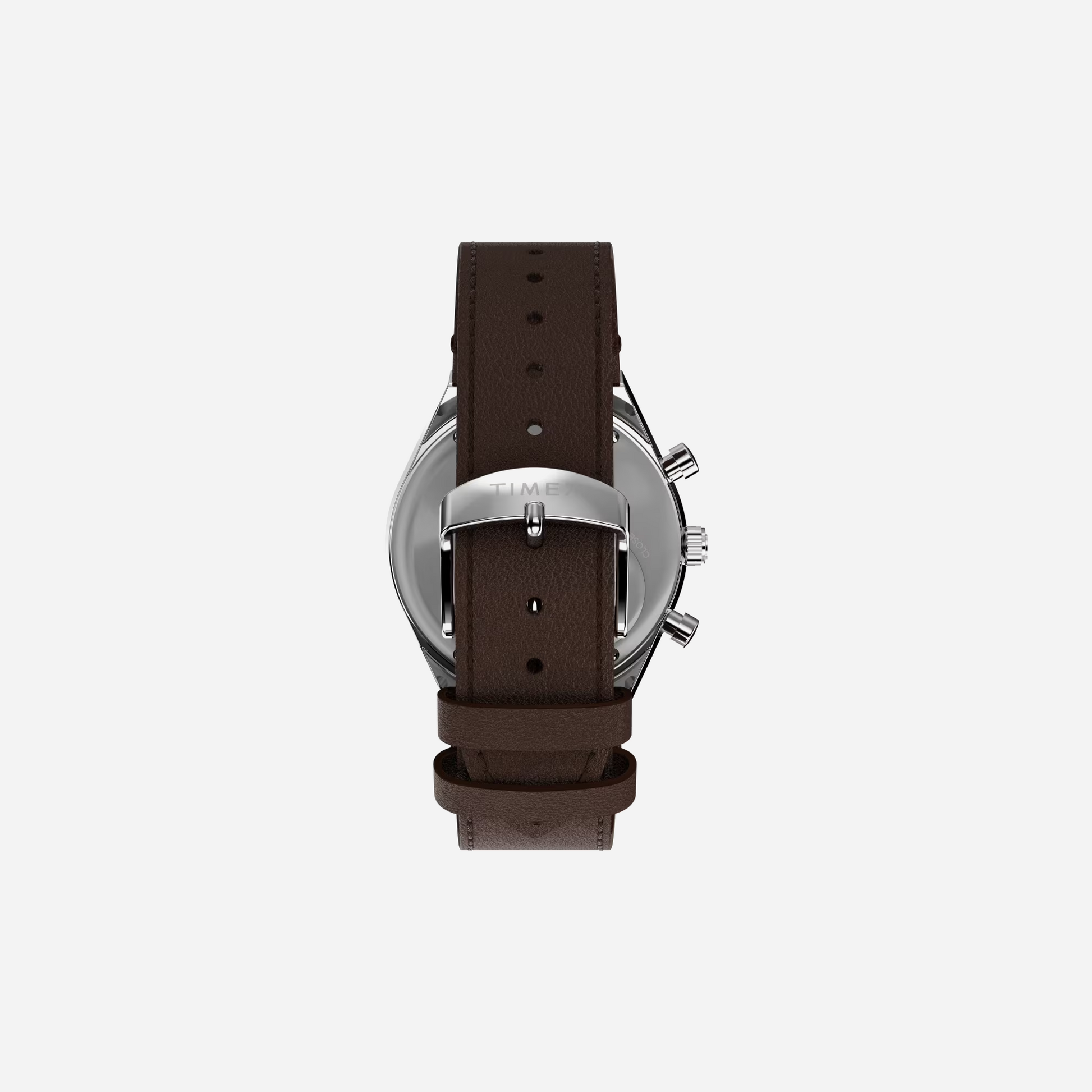 Q Timex 40mm Leather Strap Brown / Rose Gold Watch