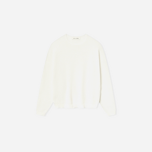 Fear Of God Essentials SS25 Waffle Crewneck Sweater- Cloud-White