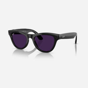 Ray-Ban Meta Skyler Shiny Black Clear-Amethyst Transition Lens