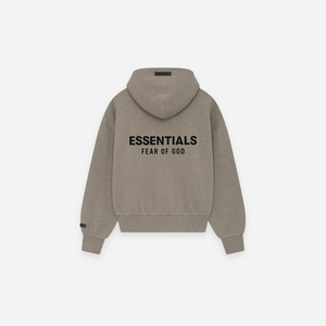 Fear Of God Essentials SS25 Classic Full Zip  Up Hoodie Homestead Heather