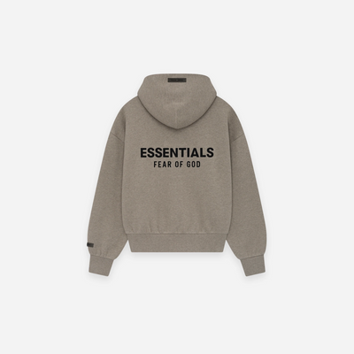 Fear Of God Essentials SS25 Classic Full Zip  Up Hoodie Homestead Heather