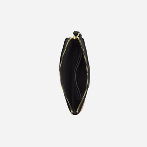 COACH Corner Zip Wristlet In Signature Canvas With Stripe Gold/Tan/Black