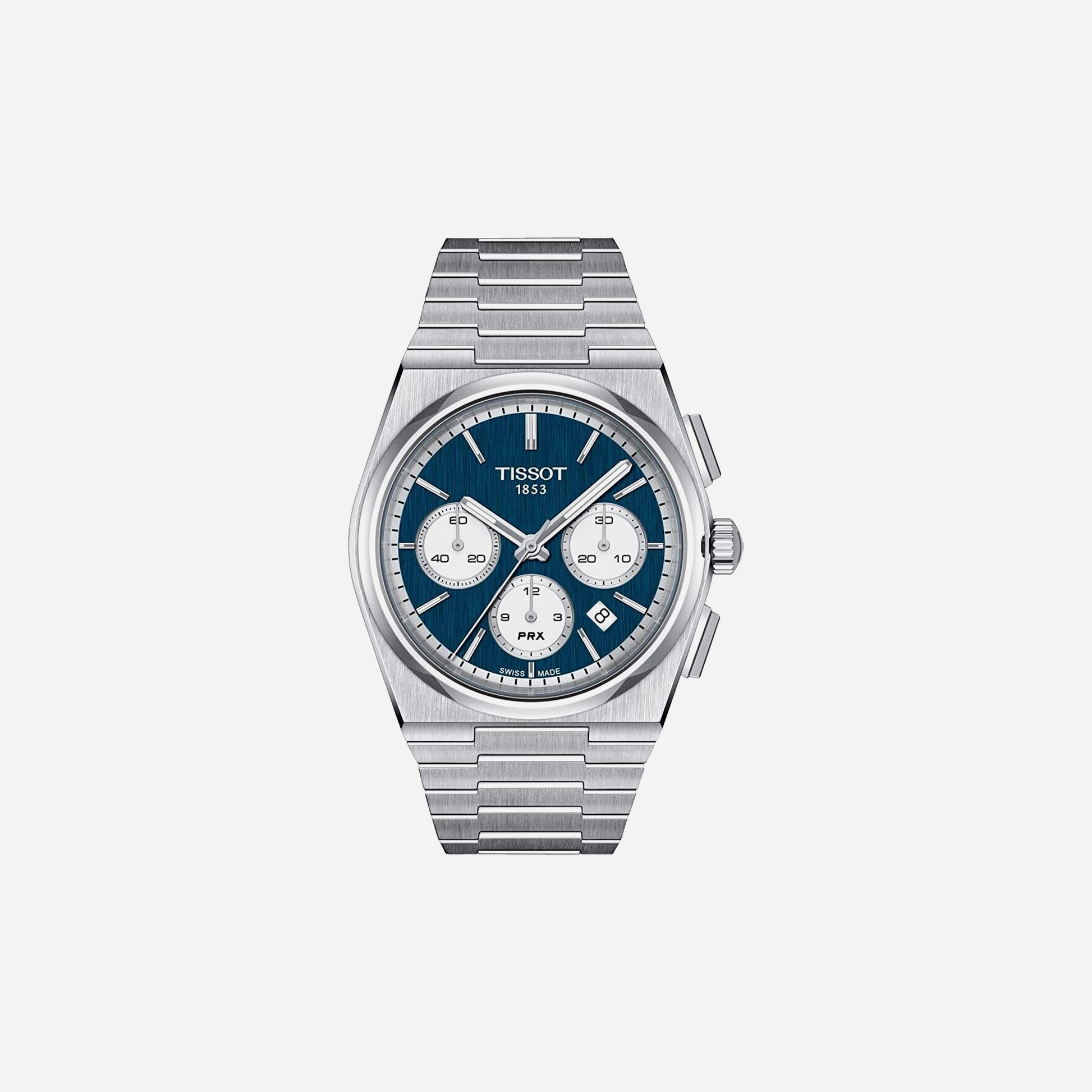 Tissot PRX Blue Dial 42mm Stainless Steel Automatic Chronograph Watch