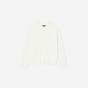 Fear Of God Essentials SS25 Waffle Crewneck Sweater- Cloud-White