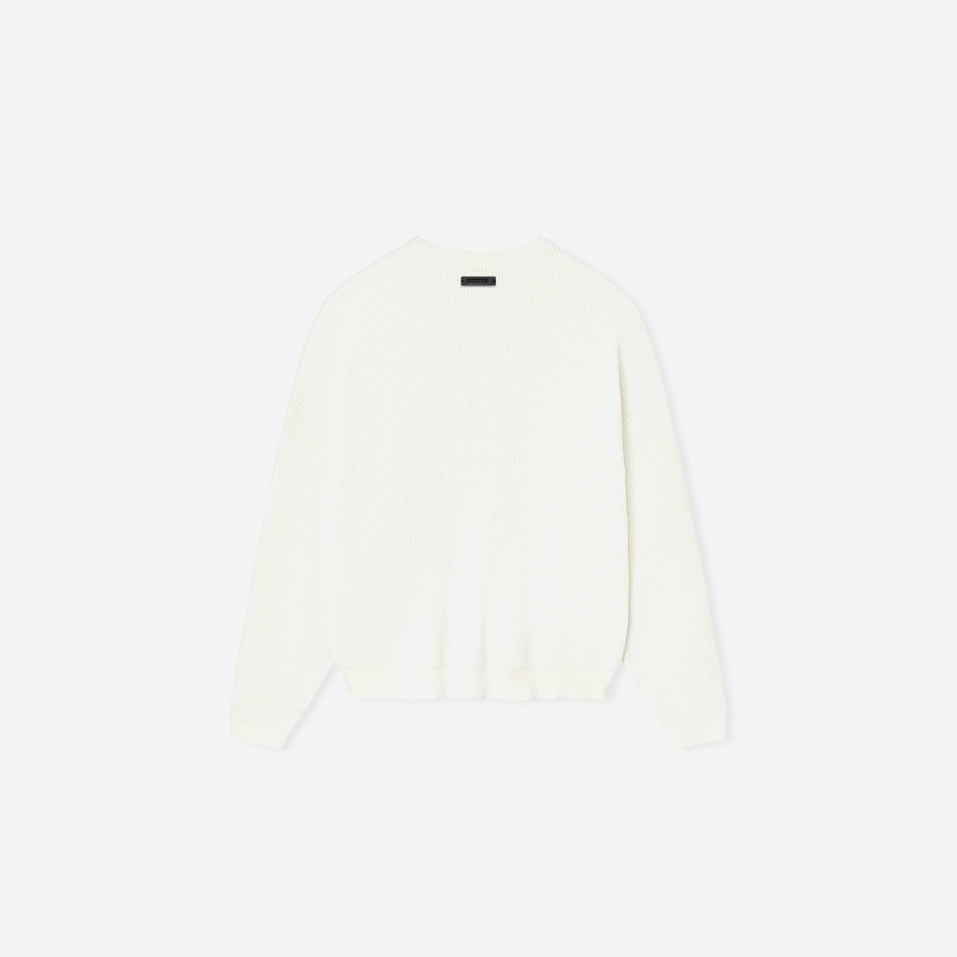 Fear Of God Essentials SS25 Waffle Crewneck Sweater- Cloud-White