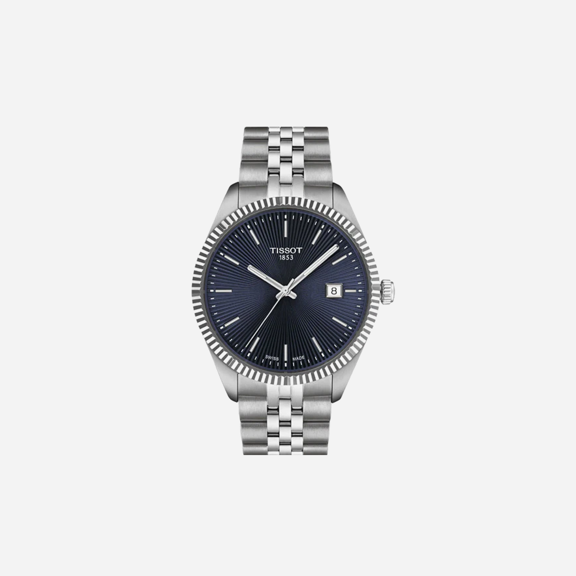 Tissot Ballade 40mm Blue Dial Grey Strap Watch