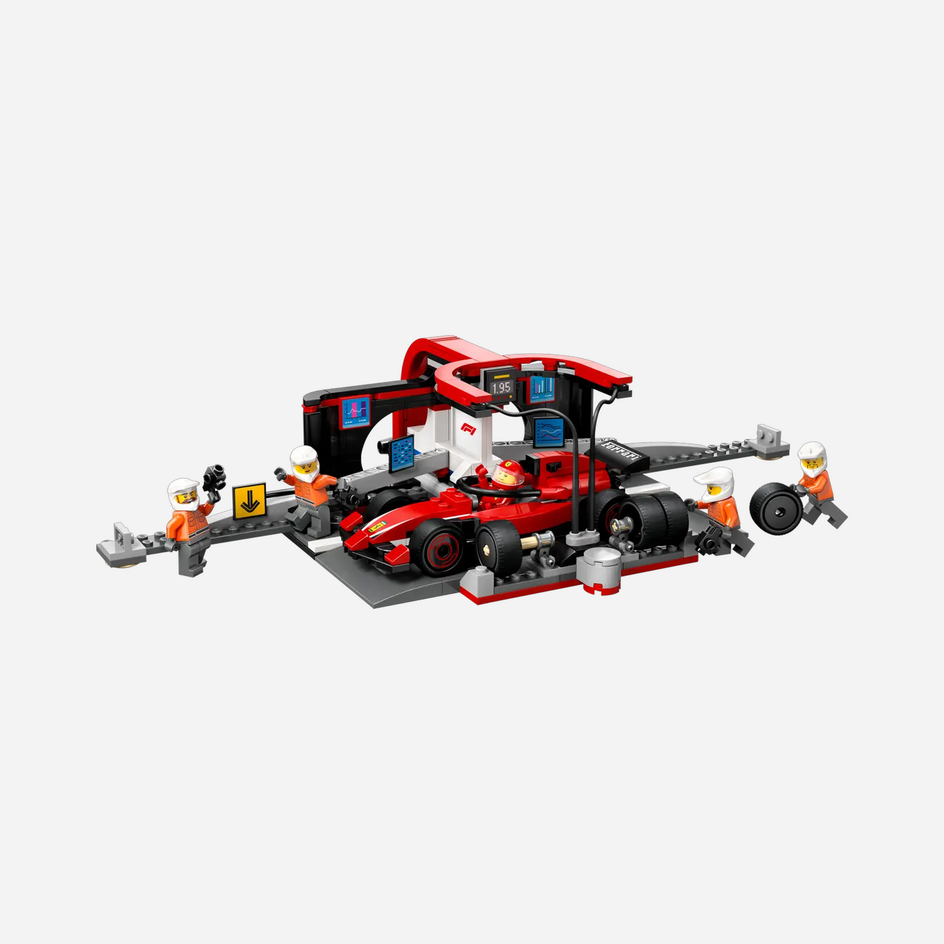 LEGO X F1 Pit Stop & Pit Crew with Ferrari Car
