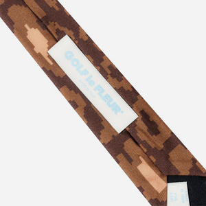 Golf Le Fleur Fleur Camo Wide Silk Tie Brown