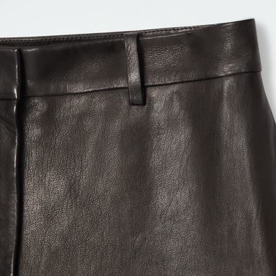 Cos Leather Barrel-Leg Culottes
