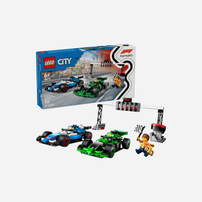 LEGO X F1 Grid with VCARB & Sauber Race Cars