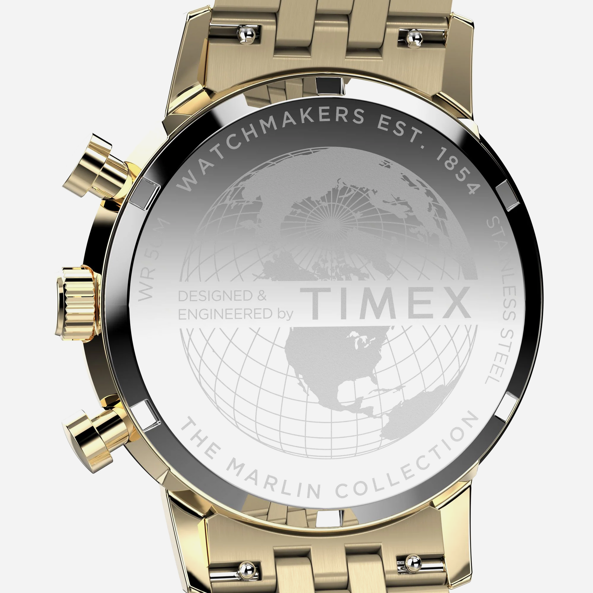 Timex Marlin 40mm Men Black Round Dial Analog Gold Tone/ Black Watch