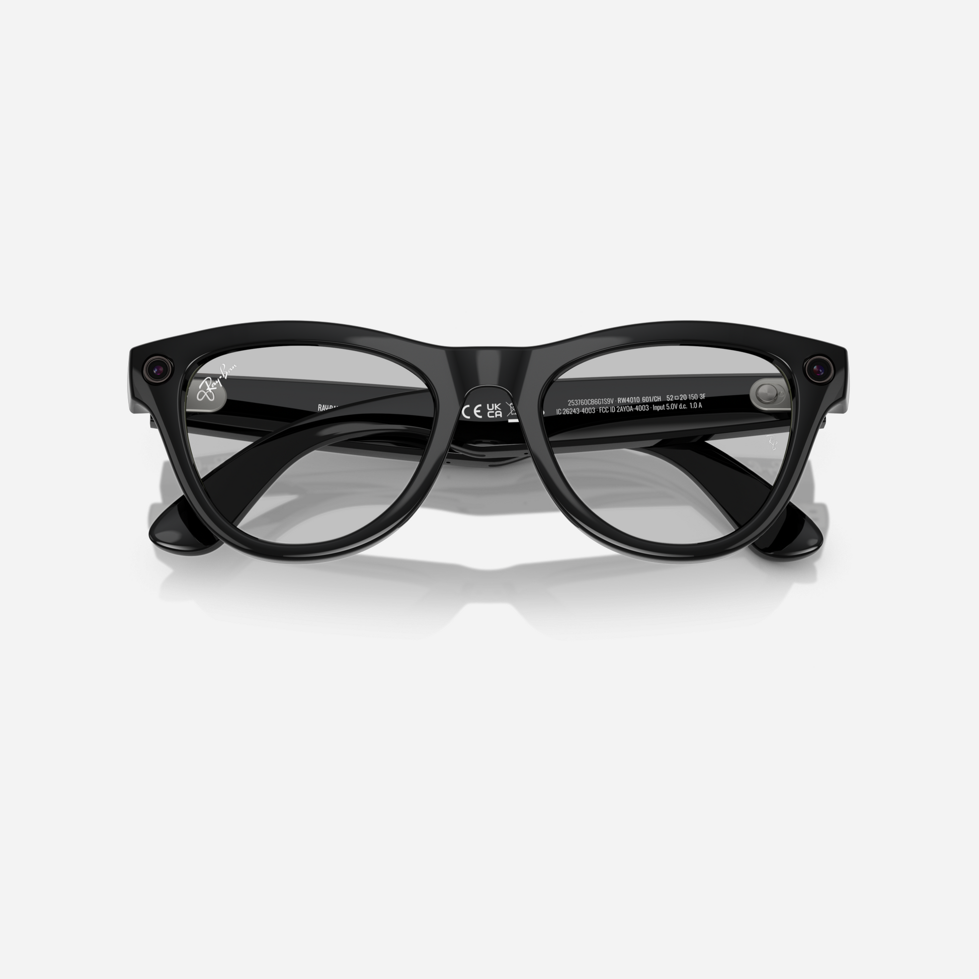 Ray-Ban Meta Skyler Shiny Black Clear-Amethyst Transition Lens