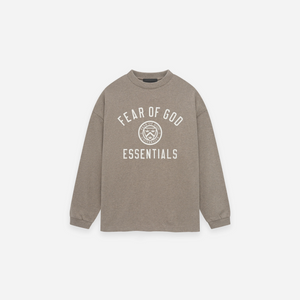 Fear Of God Essentials SS25 Jersey Long Sleeve Tee Heather Grey