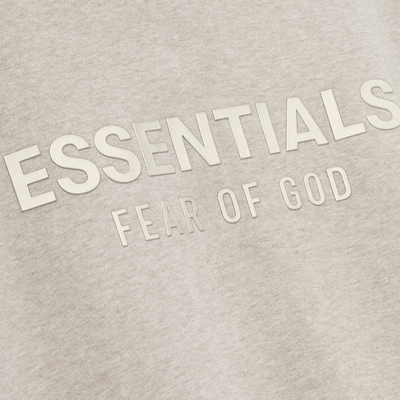 Fear Of God Essentials SS25 Womens Classic Fleece Zip-Up Hoodie- Heather Stone